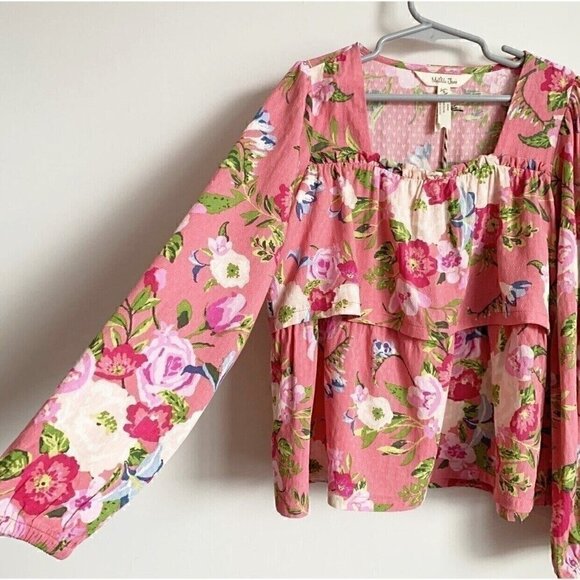 NWT Matilda Jane Girl Always Blooming Floral Pink Top Blouse - Picture 2 of 8